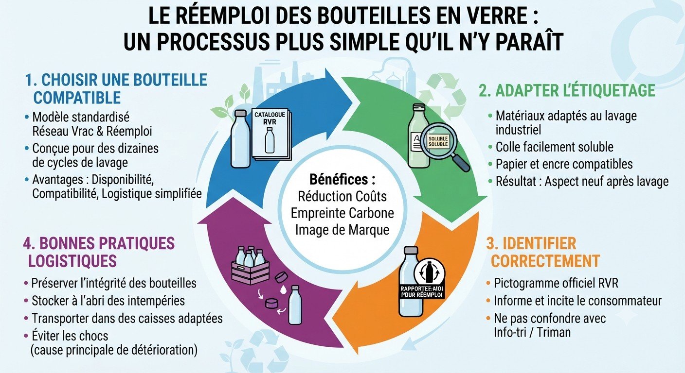 Comment passer au réemploi des bouteilles en verre ? Guide pour les producteurs Wineguru Comment passer au réemploi des bouteilles en verre ? Guide pour les producteurs Wineguru